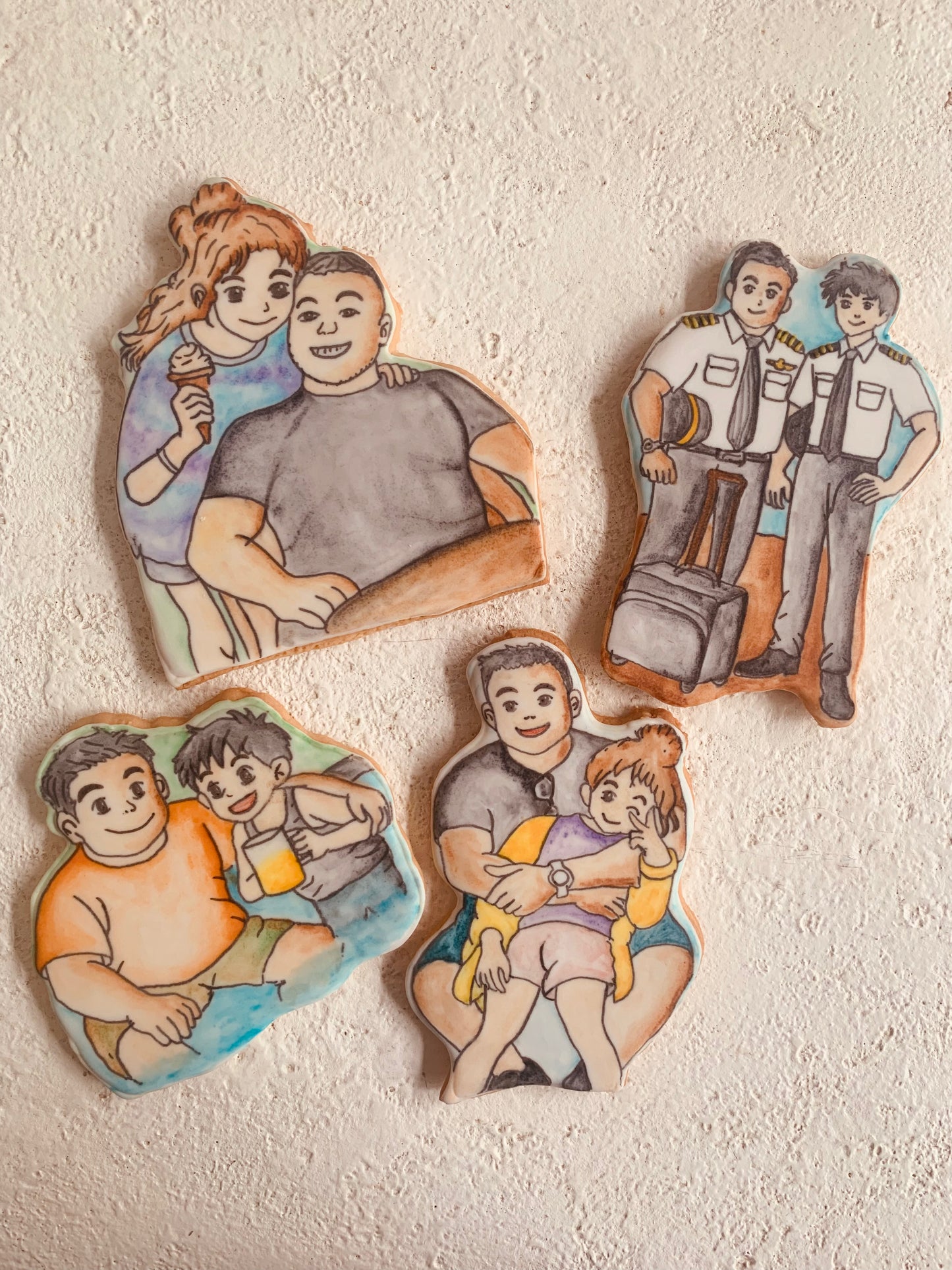 Father's Day Caricature Drawing Cookies