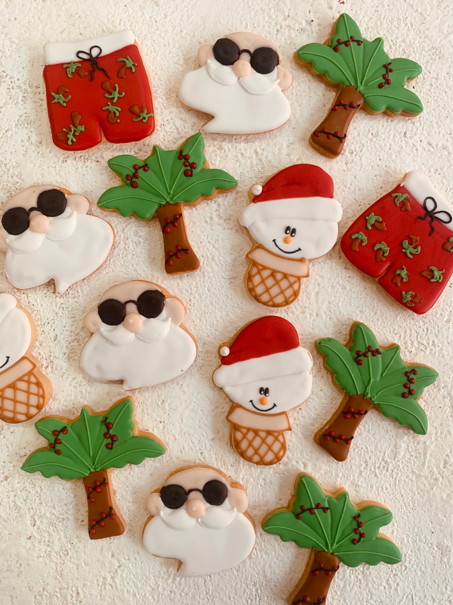 Tropical Santa Christmas Cookie Collection