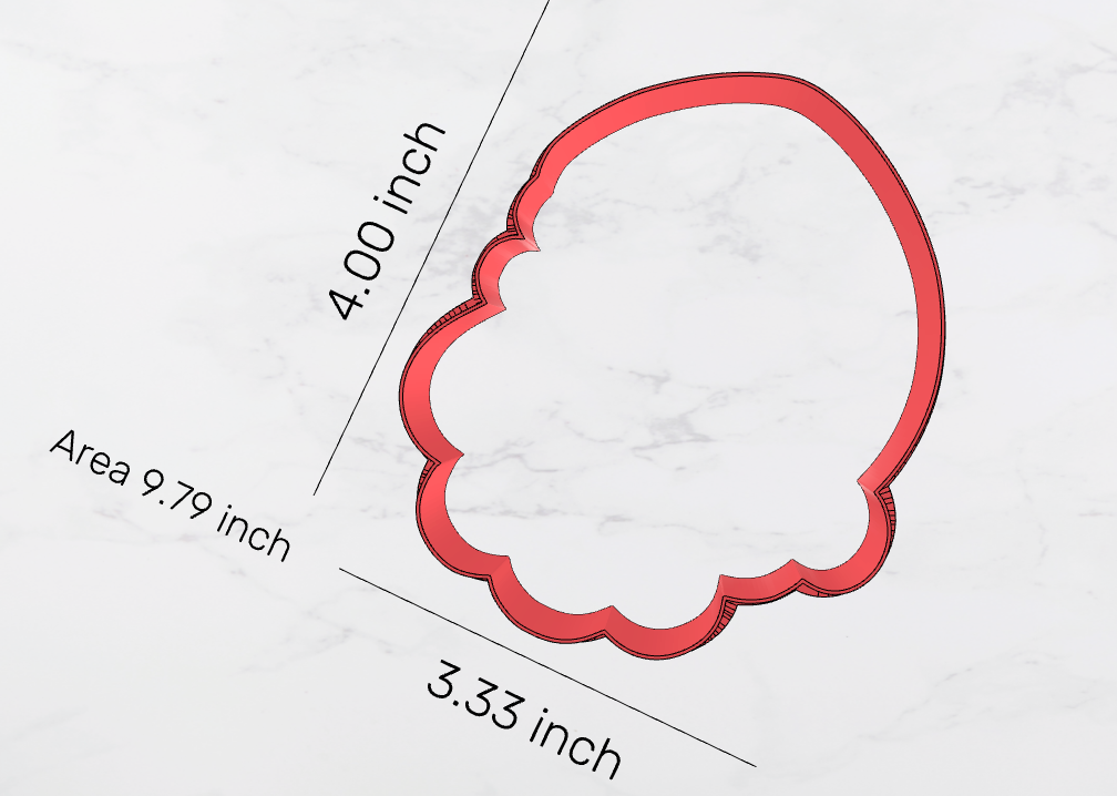 Santa Face Cookie Cutter STL
