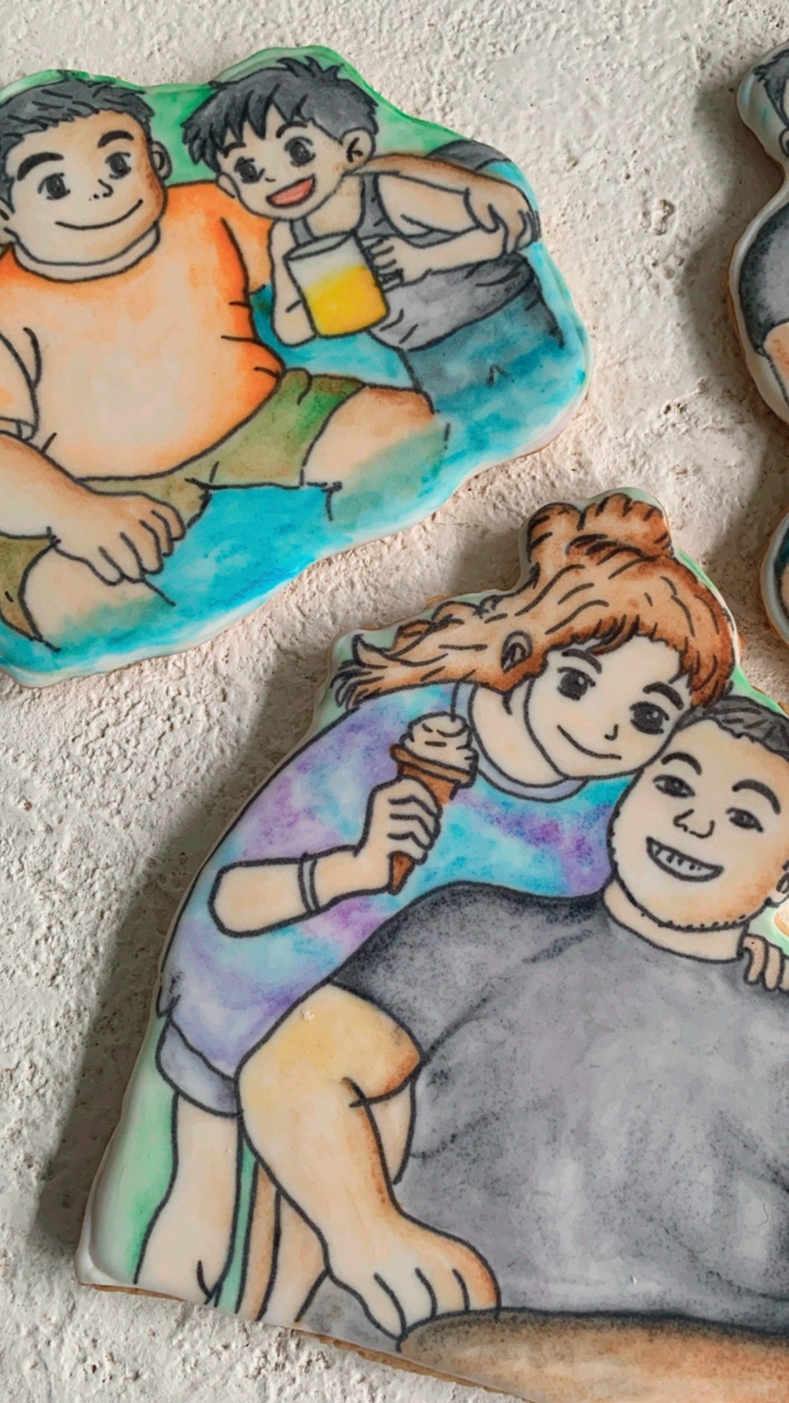 Father's Day Caricature Drawing Cookies