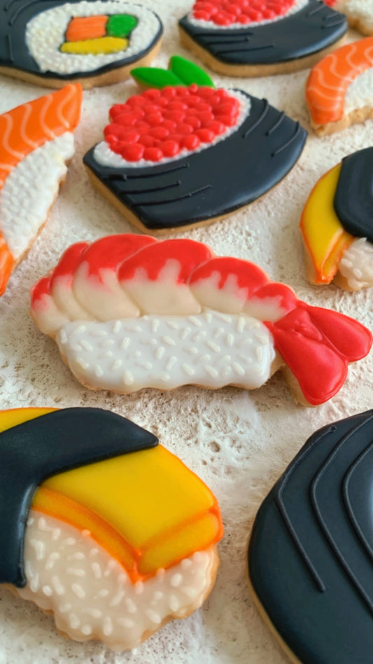 Japanese Sushi Themed Cookies