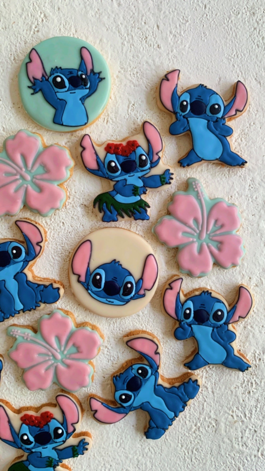 Stitch Themed Decorated Cookies