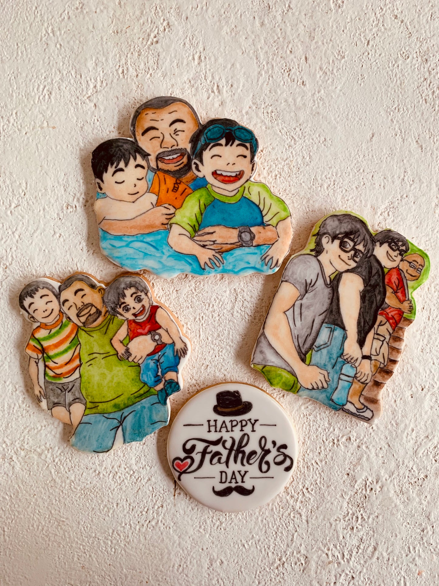 Father's Day Caricature Drawing Cookies