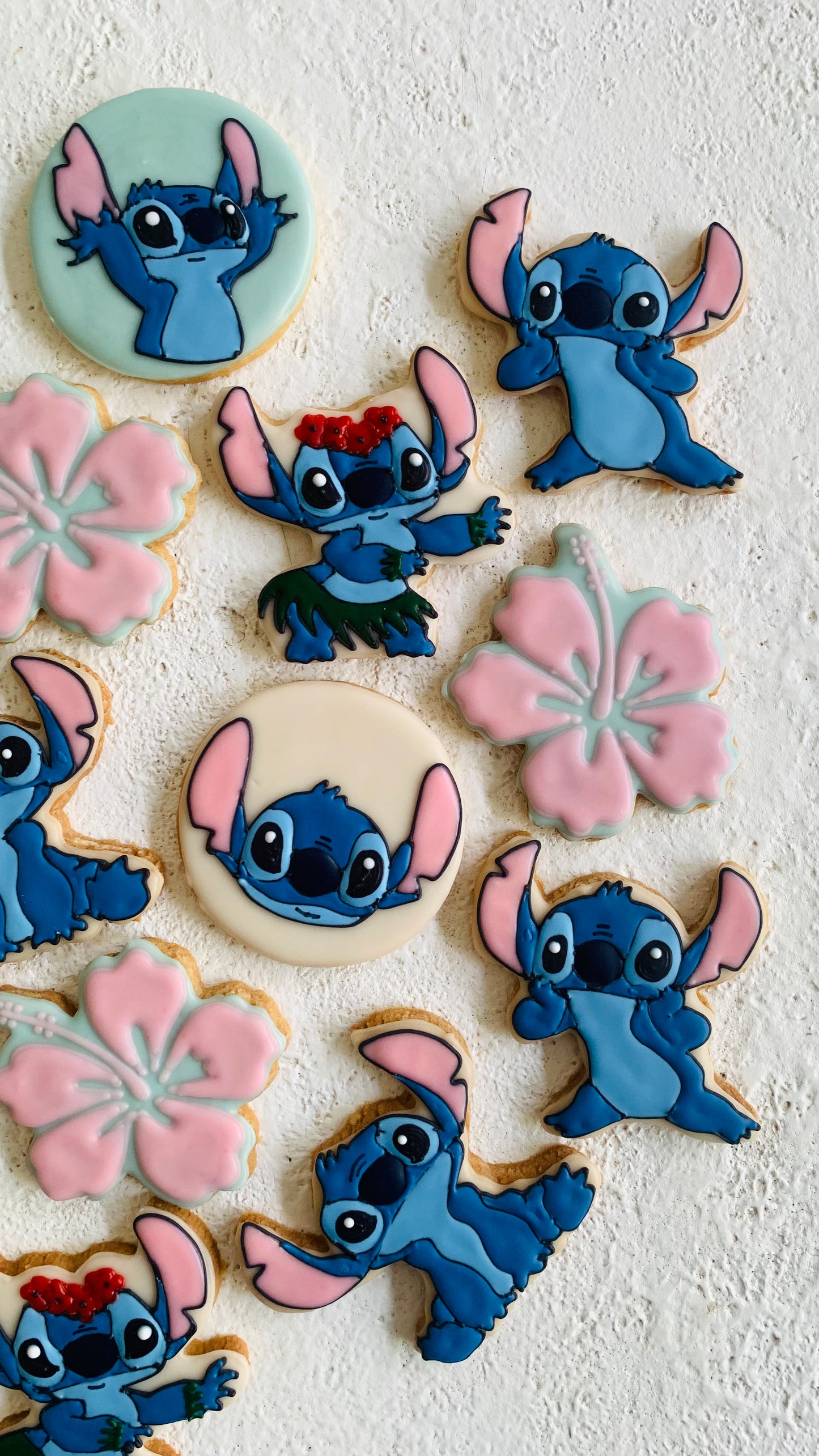 Stitch Themed Decorated Cookies