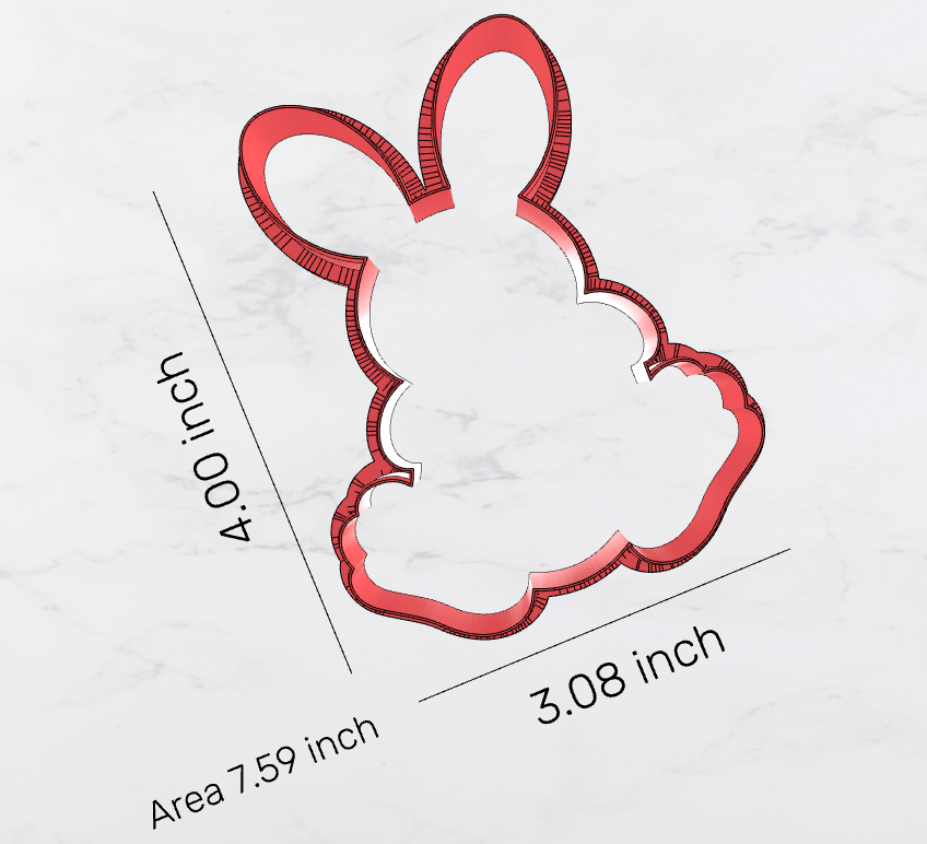 Easter Bunny Cookie Cutter STL - 1