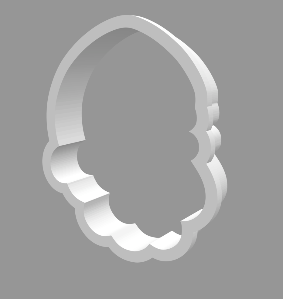 Santa Face Cookie Cutter STL